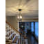 Luminaire suspendu noir de style lanterne de style campagnard à 3 lumières avec cage en métal, base industrielle E26 à hauteur réglable