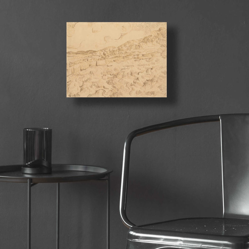 «The Enclosed Wheatfield After A Storm» par Vincent Van Gogh, H 12 po x l 16 po