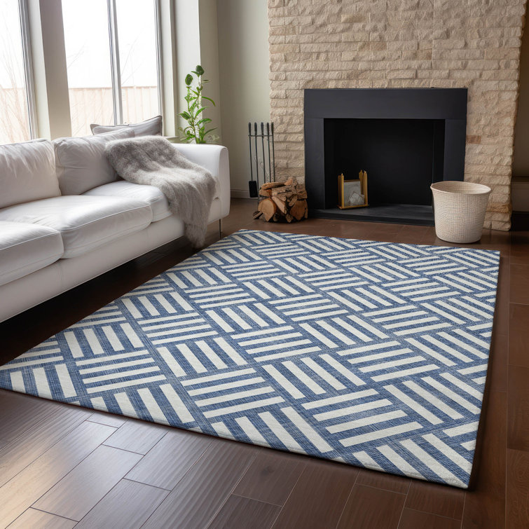 Premium Machine Washable Cerrito Navy Rug