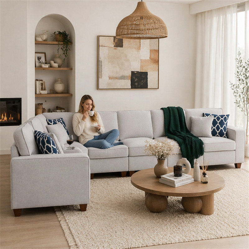 Sectional Sofa With Ottoman