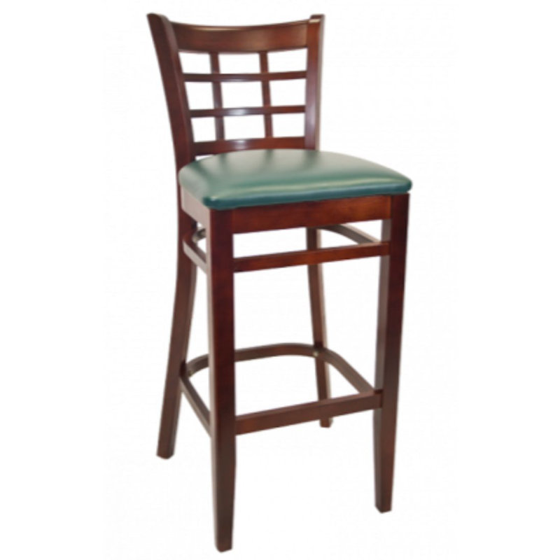 Tabouret de bar 29 po, Noyer, Vert