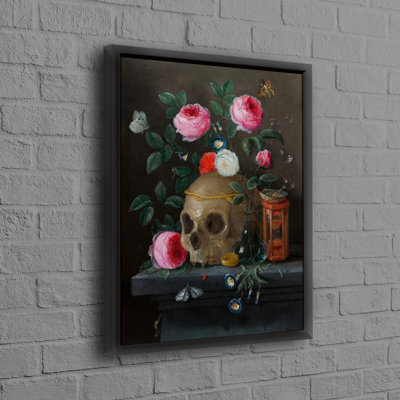 Personalized Floral Skull Wall Decor For Baby Ideal As Unique Gift With Abstract Art Style Ideal For Wall Hanging