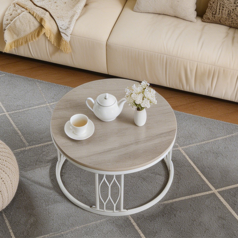 Table basse 27,5 pouces, White,Wood