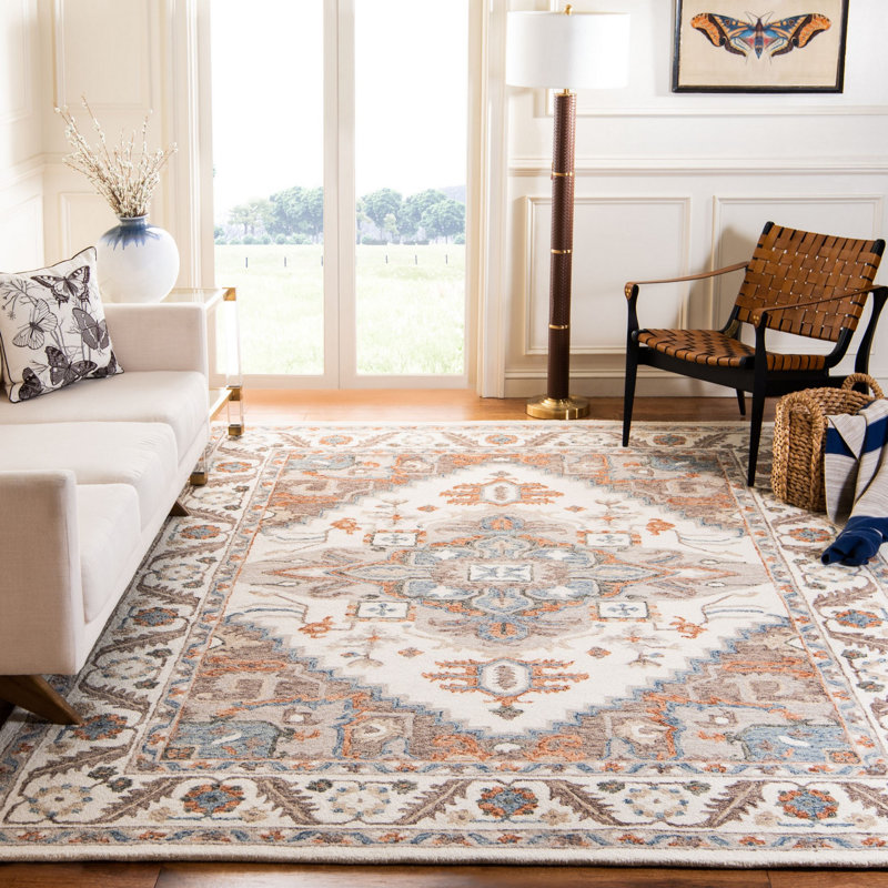 Zimmer Hand Tufted Wool Oriental Rug, Rectangle 4' x 6'