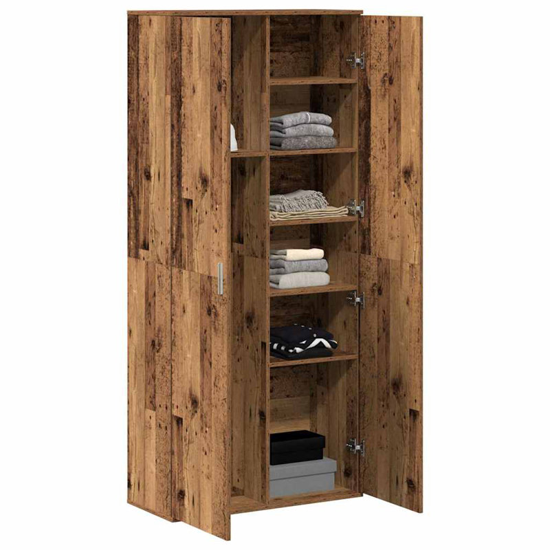 Highboard 80 X 35 X 180 Cm Engineered Wood, Old Wood