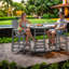 Ensemble de bar de patio durable en PEHD, ensemble de bistro moderne avec table et tabourets pour l'extérieur
