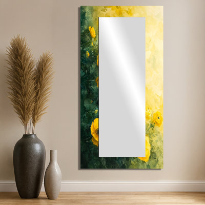 «Summer Ranunculus Flowers In The Country Side II», art mural traditionnel miroir décoratif