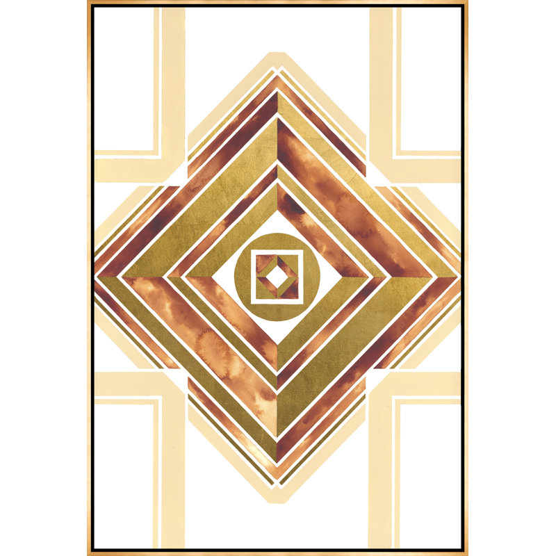 Elegant Shapes I Painting by Janice Sadler, 51.5" H x 37.5" W, Glass Coat