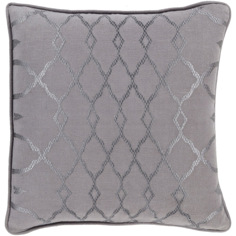 Coussin décoratif, Anthracite, Duvet, 18 po x 18 po