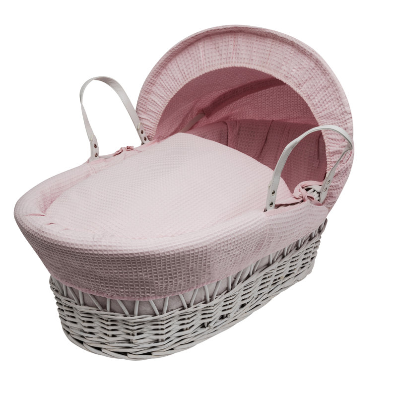 Moses Basket with Bedding with Mattress, Pink
