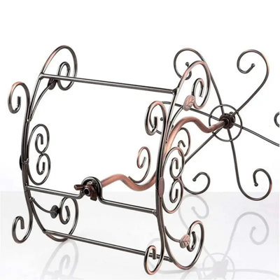 2-Bottle 6-Glass Wine Rack For Countertop, Space Saving Wall Mount And Tabletop Bar Decor With Stemware Glass Holder And Cup Holder Organizer For Kitc