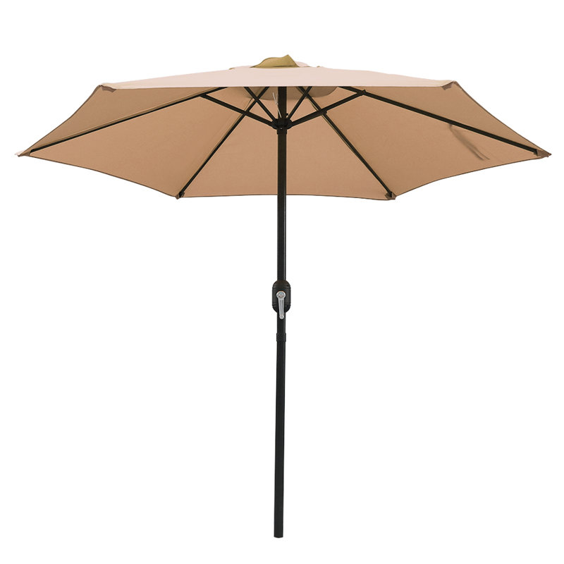 Parasol de marché 7 pi 5 po Hilario, Brun clair