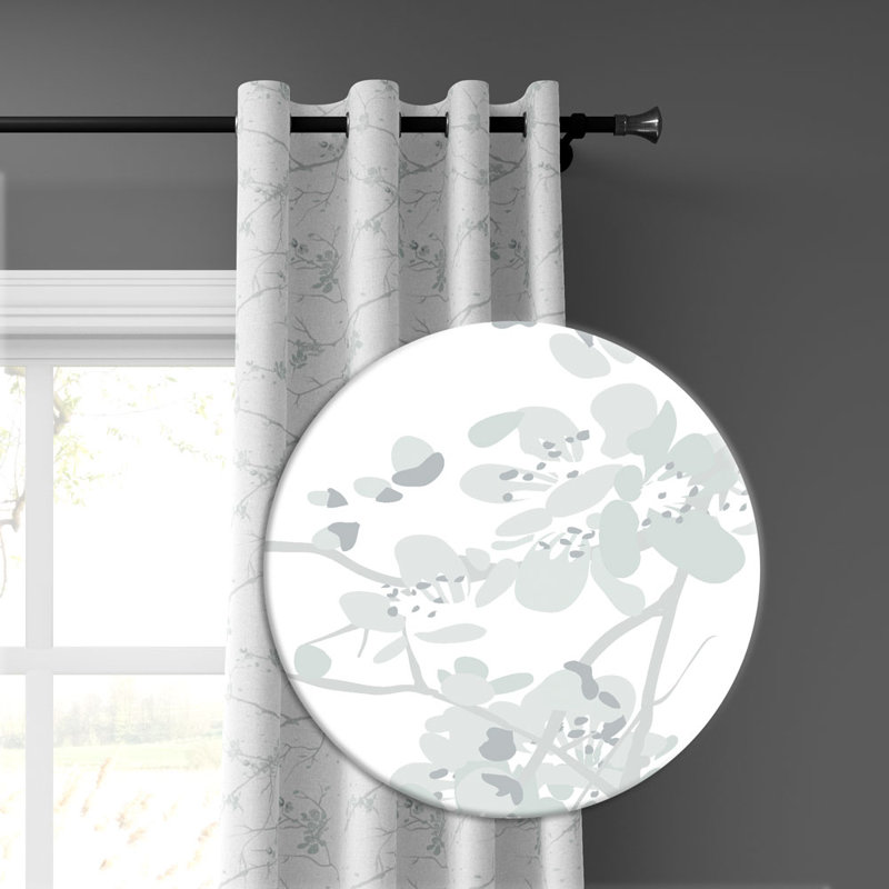 Panneau de rideau semi-transparent Maiko03, l 50 po x L 72 po