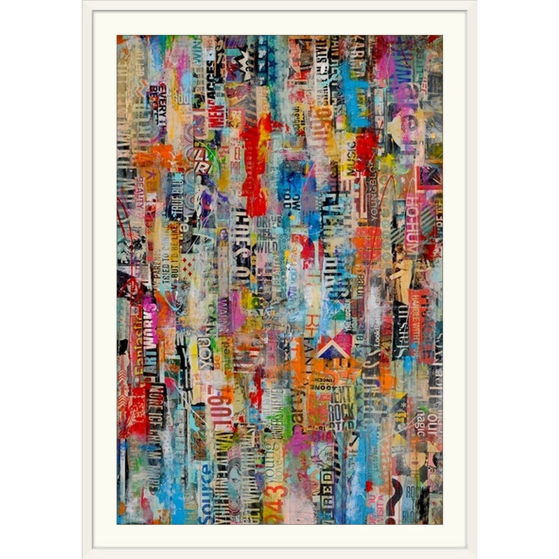 «Abstract Metromix 22» par Erin Ashley, impression, Cadre noir, H 26 po x l 20 po x P 1 po
