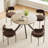 Saveta Round Metal Base Dining Table-97872693-97872694-97872695