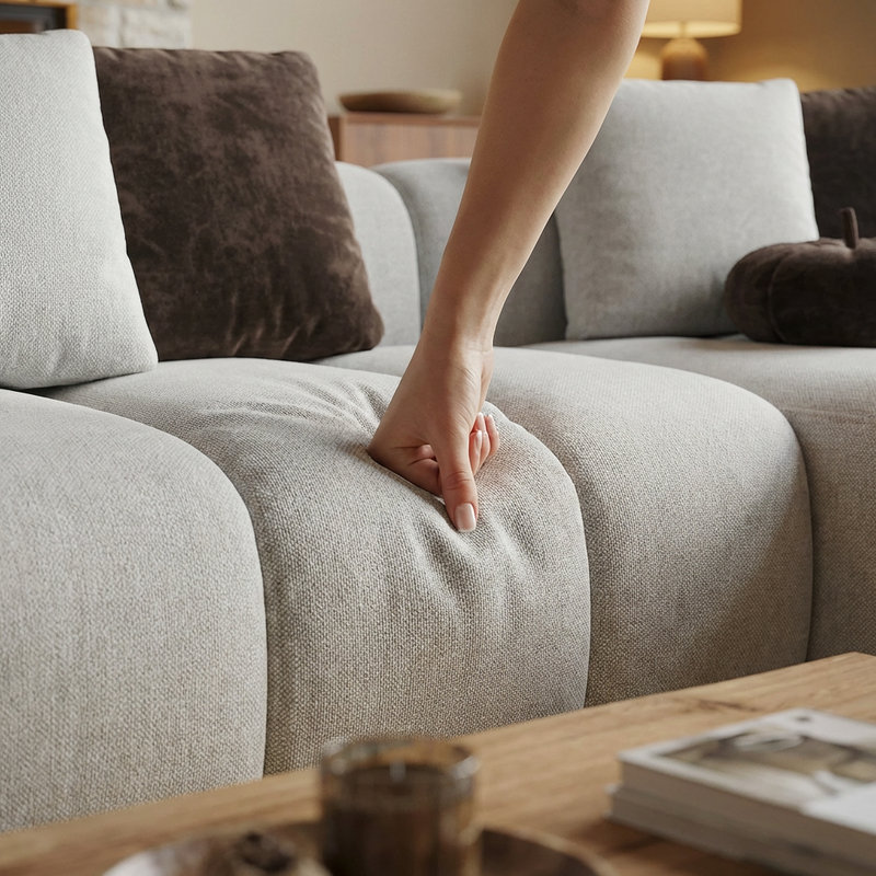 Ensemble de canapé modulaire en lin Luxury