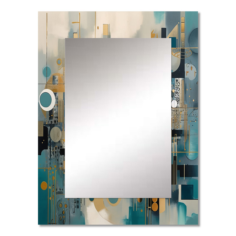 Transcending Reality V - Landscapes Decorative Wall Mirror, Green Mirror, Printed Metal Art, 32" x 24"