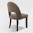 Linen Upholstered Dining Chairs with Curved High Back and Solid Wood Legs-122268272-128436211
