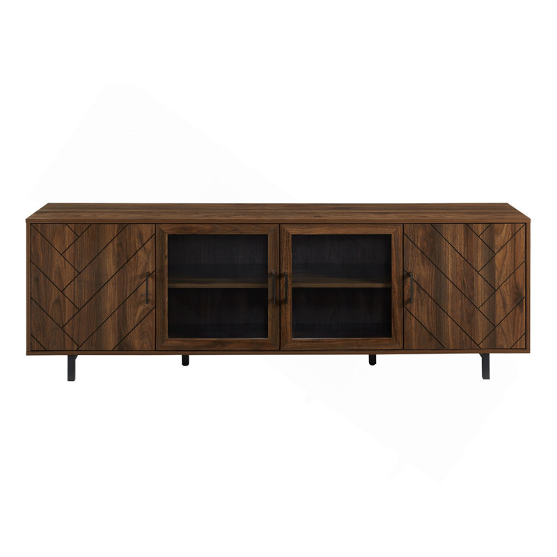 Meuble télé 70 po Modern Modern Scandinavian, Marron foncé
