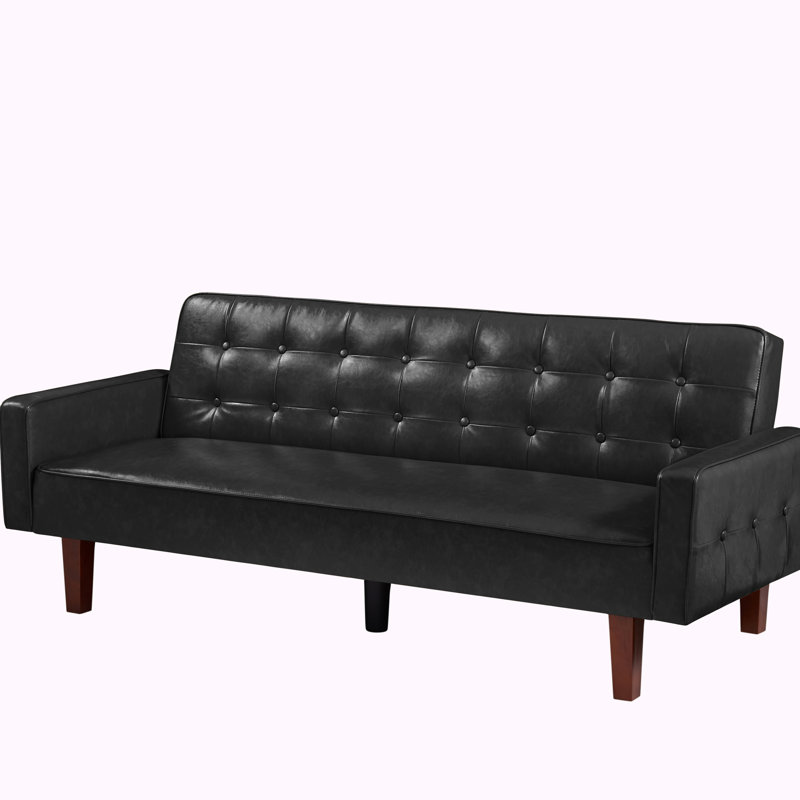 Canapé convertible Manjari, Polyuréthane noir