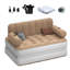 Canapé-lit 2 en 1 grand matelas pneumatique, beige et blanc-1570942696