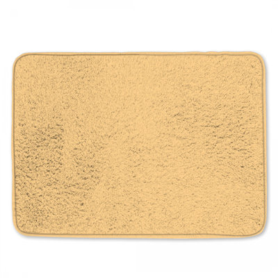 Tapis de bain beige uni