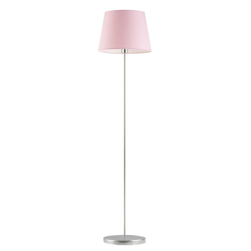Artimus 162.5 H cm Traditional Floor Lamp, Light Pink, Brushed Steel