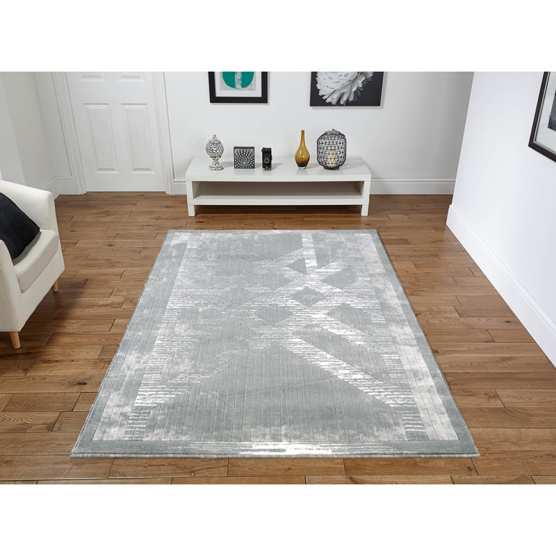 Tapis à chevrons gris, Rectangle 5 pi x 8 pi