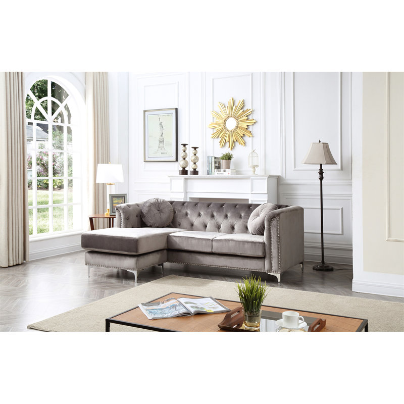 Sophisticated Sofa Chaise, Dark Gray