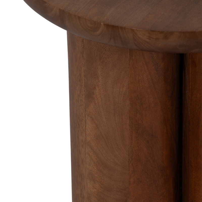 Table de bout de salon moderne en bois neutre 18 po, Brun