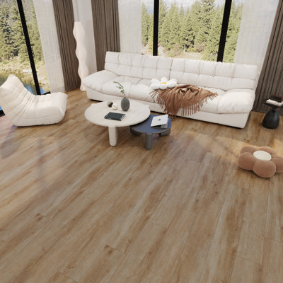 7 In. X 48 In. 12Mil 5Mm Waterproof SPC Rigid Core Luxury Vinyl Plank Flooring