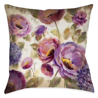 Coussin décoratif mauves et bleus précieux Kesler