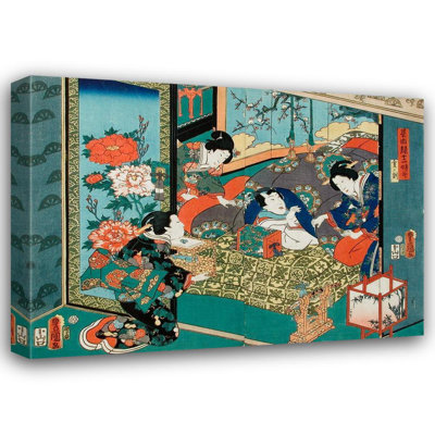 "Hour of the Snake" by  Utagawa Kunisada (Toyokuni Iii) - Gallery Wrap Canvas Wall Art