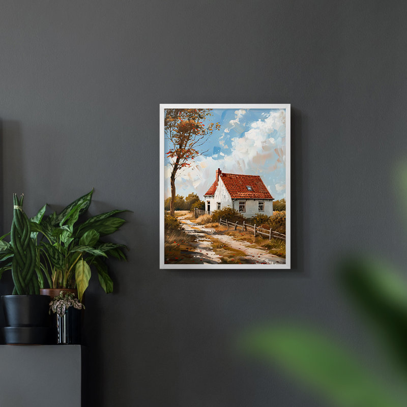 Paysages série C III - reproduction encadrée de qualité supérieure - prête à être accrochée - aucun clou requis