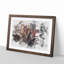 Wooden Electric Guitar Watercolour - Framed Print-56882240-56882242