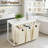3-Section Bamboo Laundry Hamper With Lid And Removable Washable Bags, 150L Capacity Laundry Sorter Organizer For Home