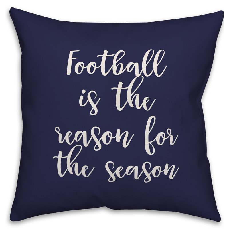 Reversible Throw Pillow, Navy, Throw Pillow