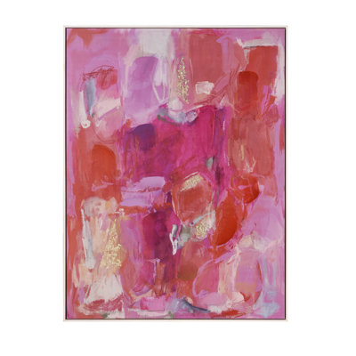 «Pink Flush», art mural encadré abstrait