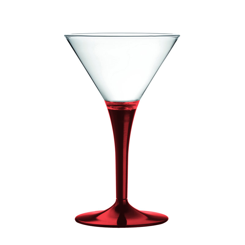 Verre à martini en polycarbonate - 6 pièces , Grenat