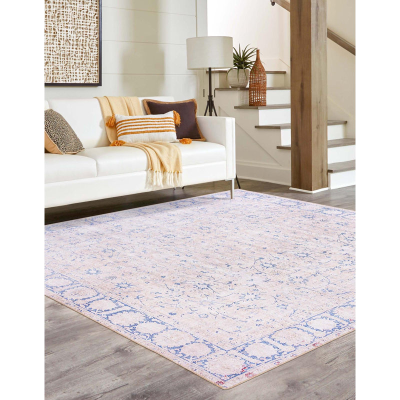 Sixtine Chenille Oriental Indoor Rug, Square 7'6"