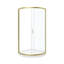 Ensemble de douche de coin rond en or brossé L 40 po x l 40 po x H 72,83 po Breeze