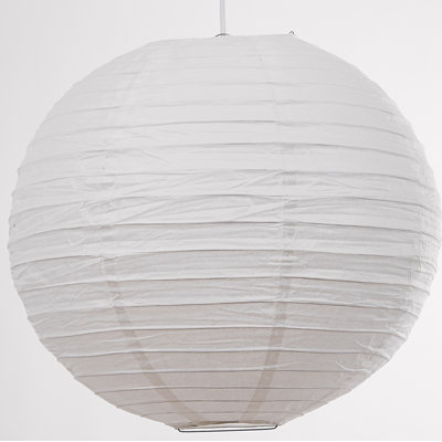 Paper Round Pendant Shade ( Clip On ) in White