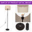 Lampe sur pied traditionnelle 57 po avec abat-jour tambour (ampoule incluse)