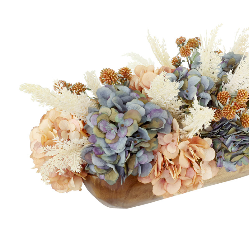 Fall Centerpiece with Hydrangeas and Berries