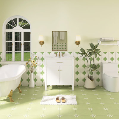 31'' Single Bathroom Vanity With Ceramic Top