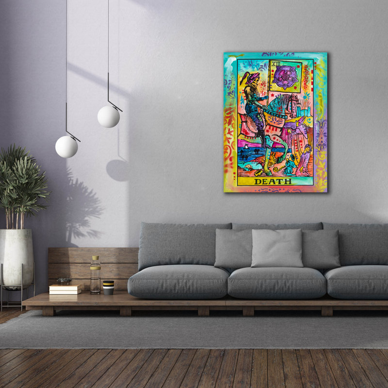 «Tarot - Mort» par Dean Russo, art mural sur toile, H 54 po x l 40 po x P 1,5 po