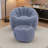 Compression 40"W Comfy Pumpkin Bean Bag Couch Sofa Chair,Soft Teddy Fabric Bean Bag Chair With Ottoman-1273032080