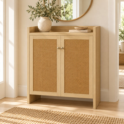 Armoire de rangement à chaussures en rotin