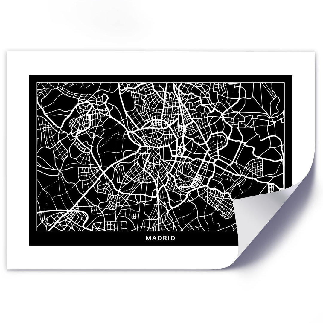 Grafikdruck City Plan Madrid