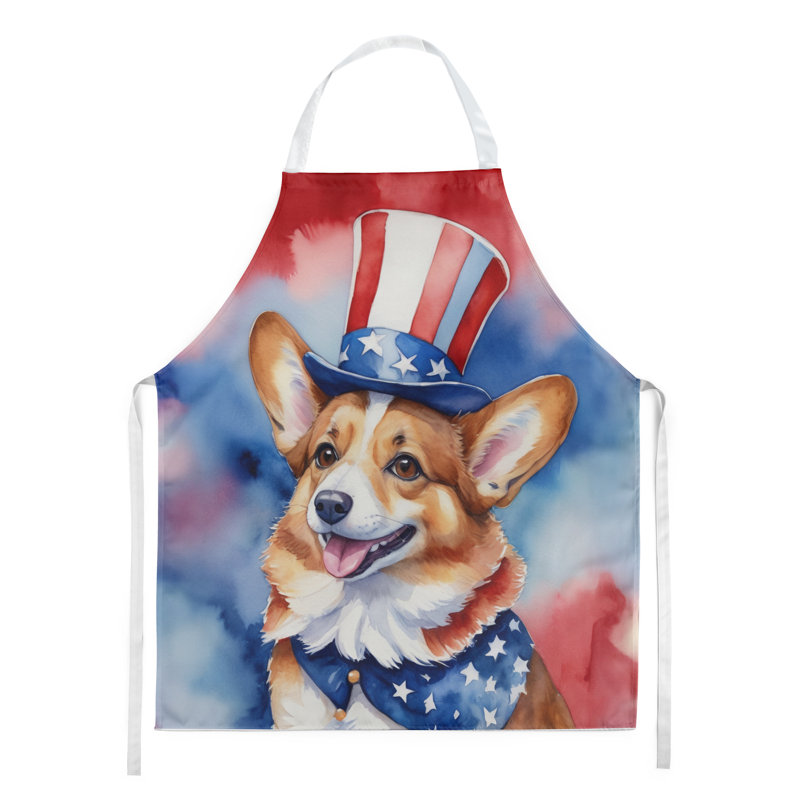Patriotic American Apron, Corgi
